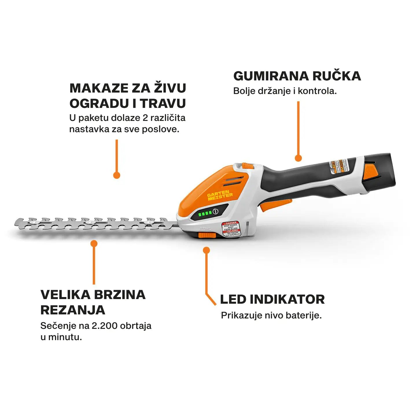 GartenMeister baterijski trimer