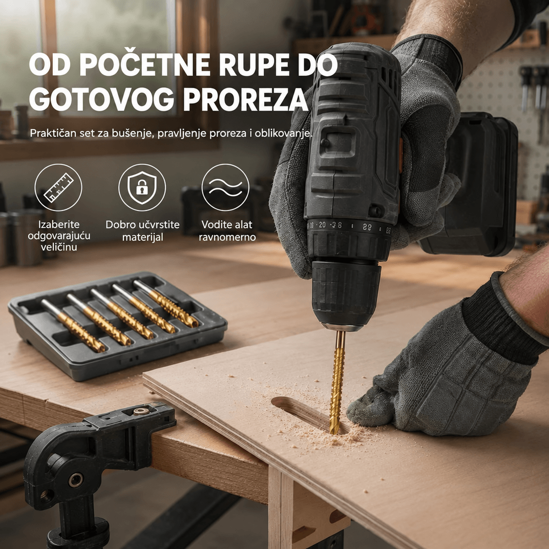TwistBit set od 6 spiralnih burgija