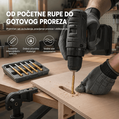 TwistBit set od 6 spiralnih burgija
