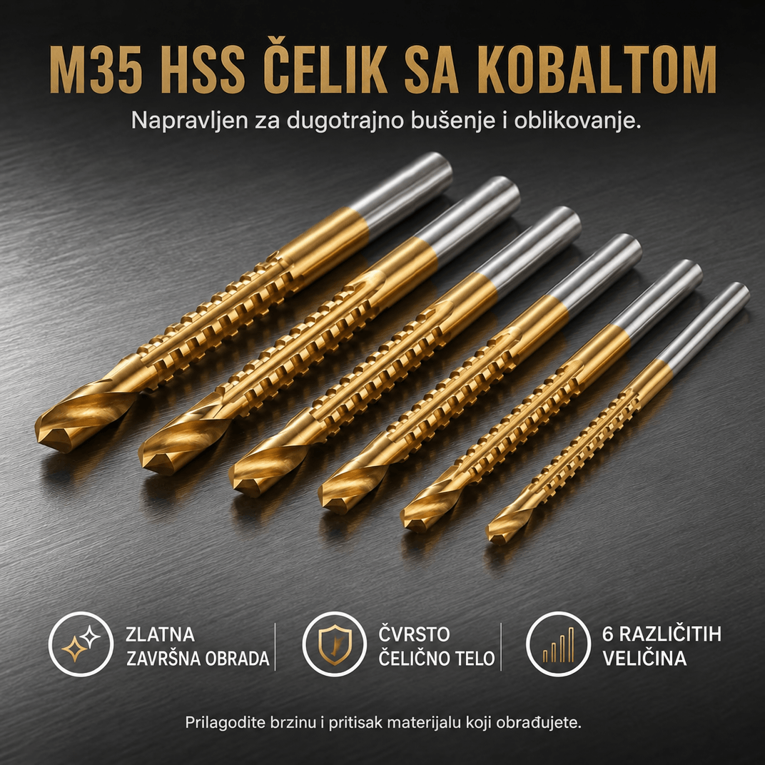 TwistBit set od 6 spiralnih burgija