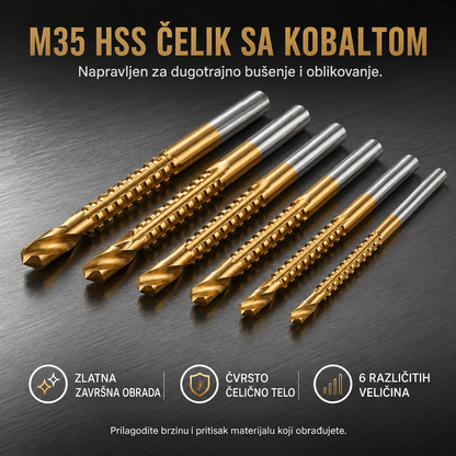 TwistBit set od 6 spiralnih burgija