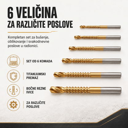 TwistBit set od 6 spiralnih burgija