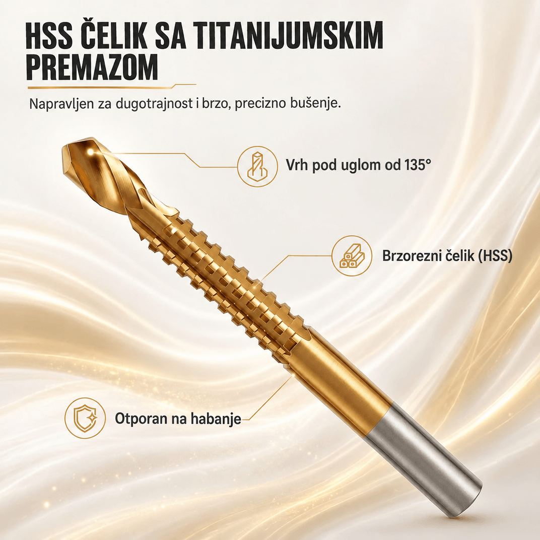 TwistBit set od 6 spiralnih burgija