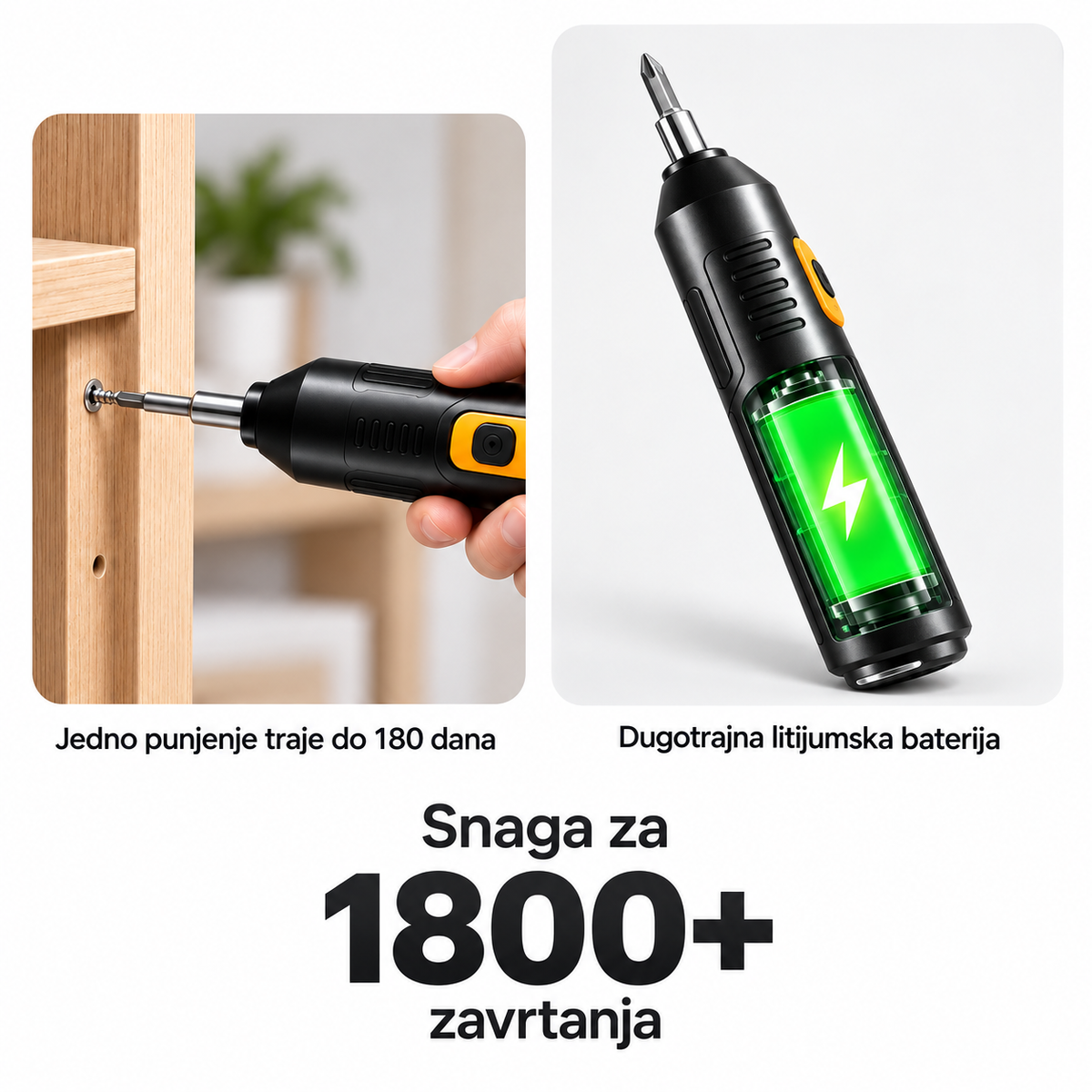 FixPro aku odvijač sa 12 nastavaka