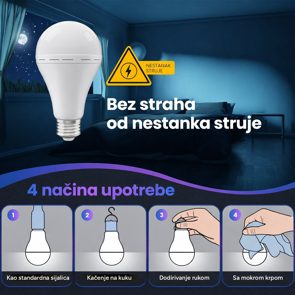 Punjive sijalice za vanredne situacije (4 komada)