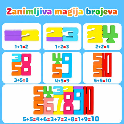 Montessori drveni brojevi blokovi (20 kom)