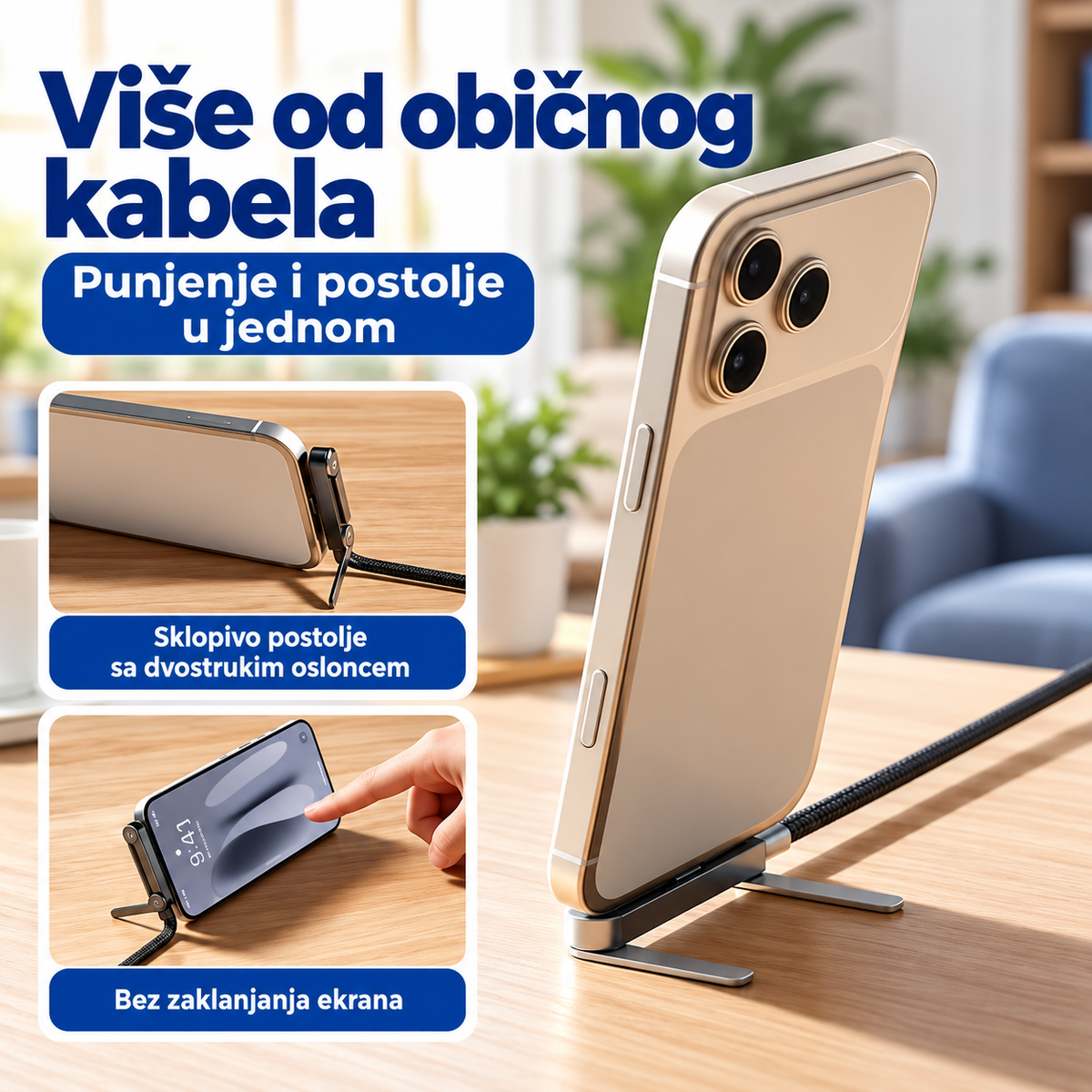 UltraCharger kabl za brzo punjenje sa postoljem